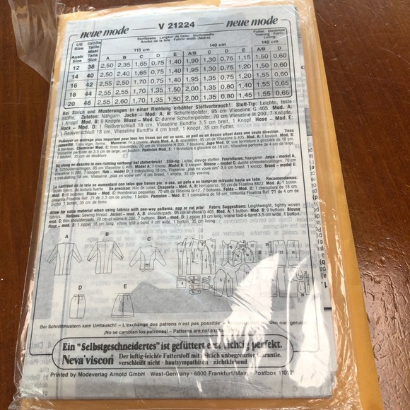 Avantgarde Womens Jacket and Shorts Set Sewing Pattern Vintage 1980s Fashion - Picture 7 of 8